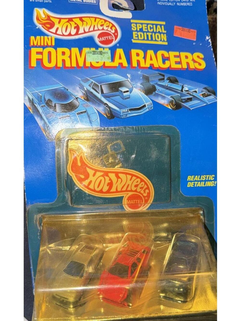 Vintage 1989 Hot Wheels Mini Formula Racers Special Edition 3-Pack Mattel 4426